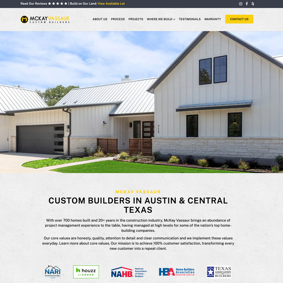 Home builder SEO results