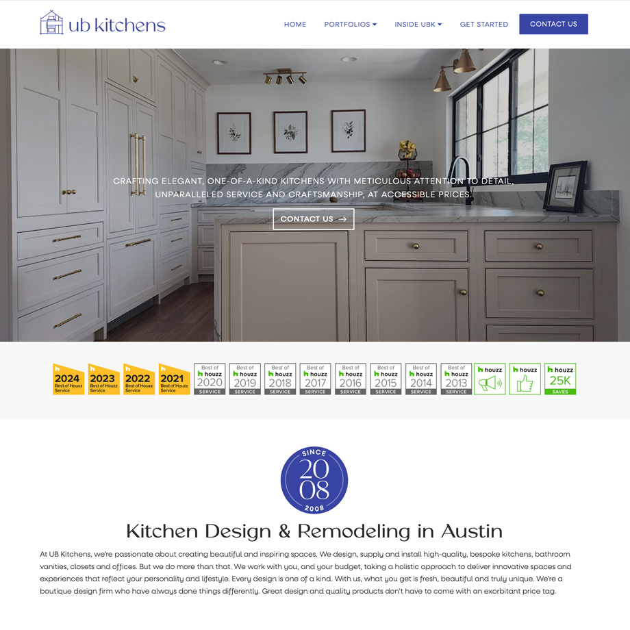 Builder website portfolio